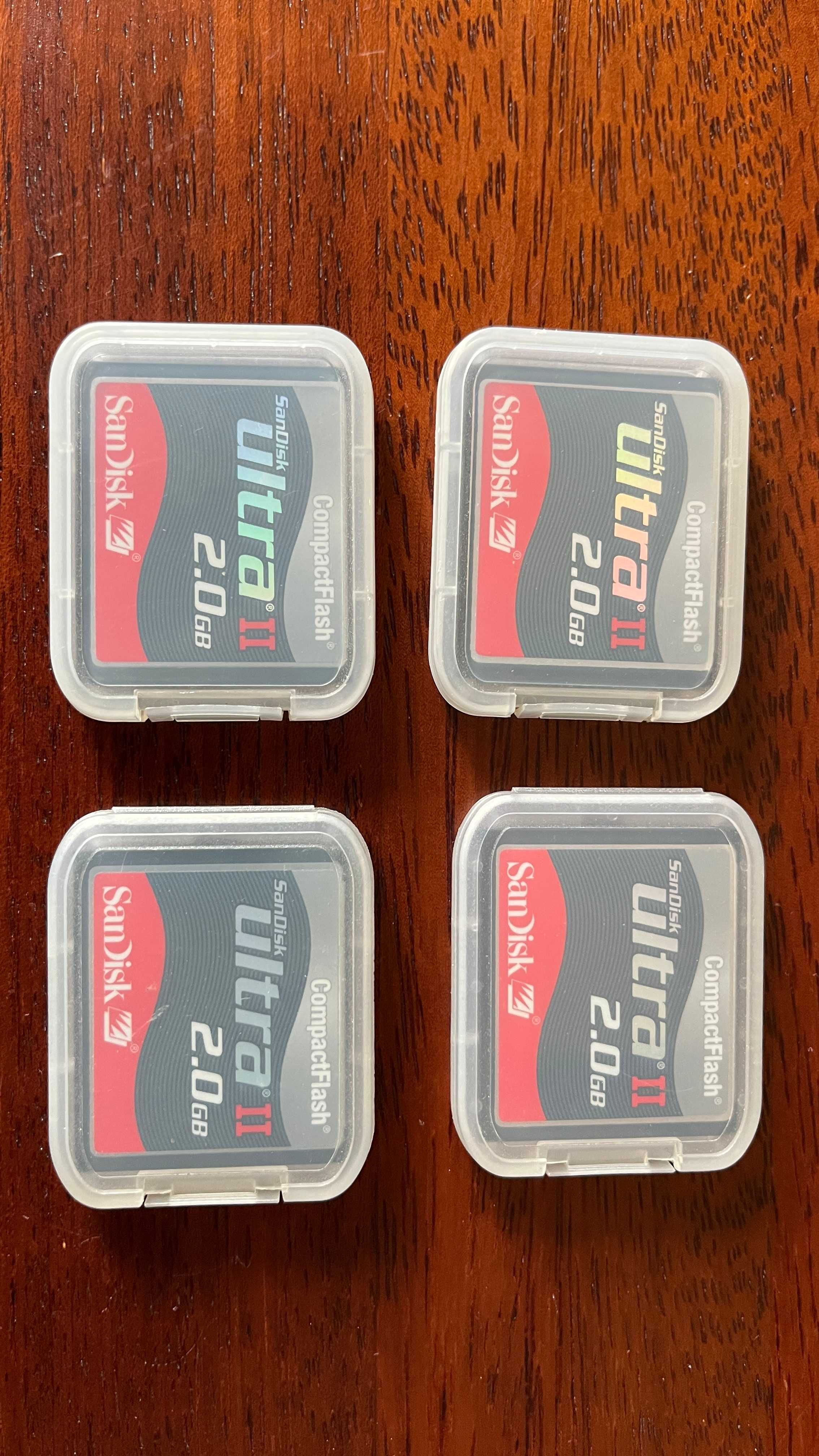 Compact Flash Sandisk Ultra II (2GB x4) Extreme IV(8GB x1)
