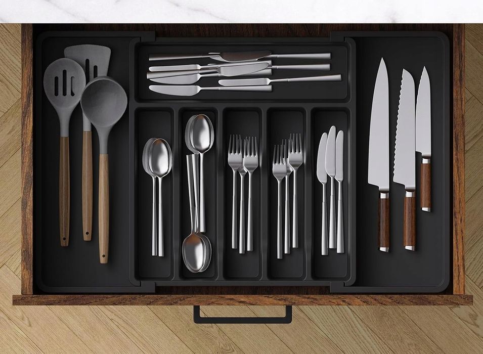 lifewit silverware organizer na sztućce czarny