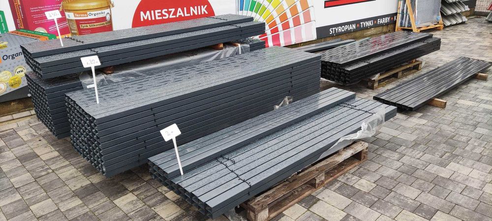 Ogrodzenie panelowe. Panel 3D ocynk +kolor, podmurówka, słupek, obejmy