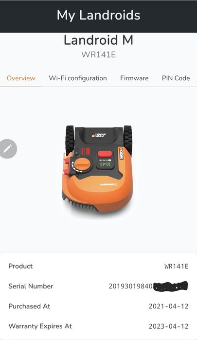 Robot kosiarka Worx Landroid M WR141 500m2 bateria 2ah