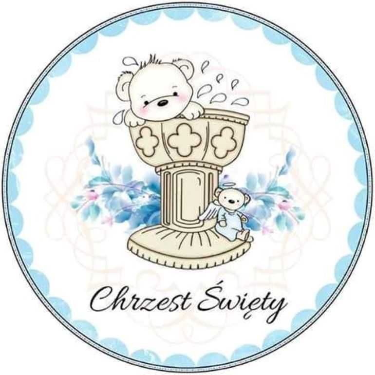 Opłatek na tort Chrzest Święty