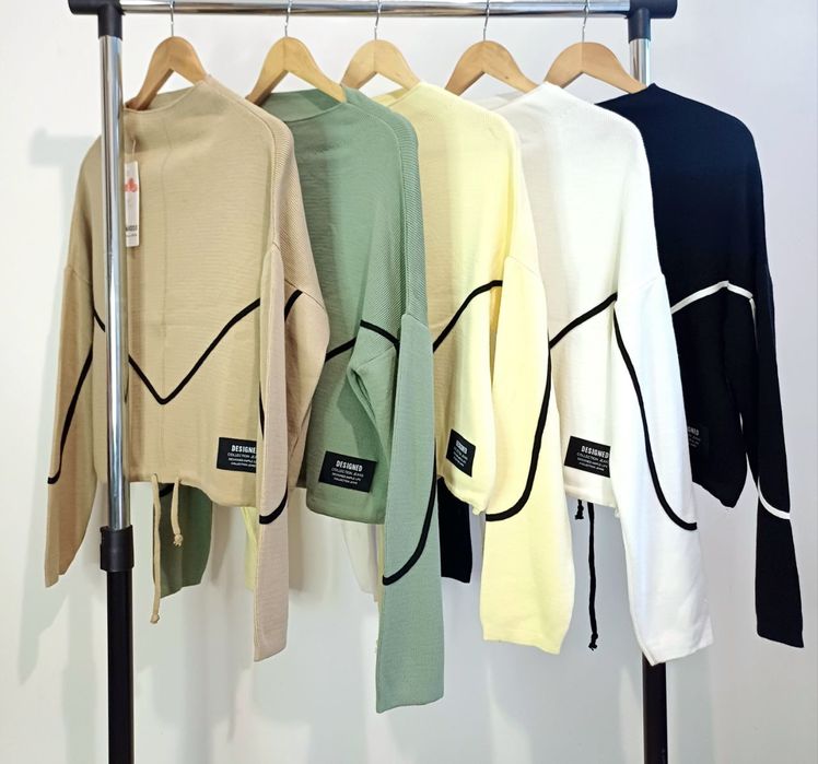 Жіночий в'язаний джемпер з кантом, Туреччина, 42-48