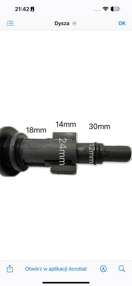 Lanca dysza do myjki Black&Decker Makita Stanley TURBO + VARIO