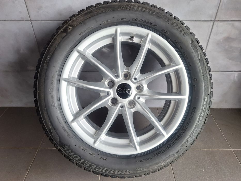 KOŁA  Felgi 16 Audi A4 A6 5X112 opony zimowe bridgestone 205/55/16