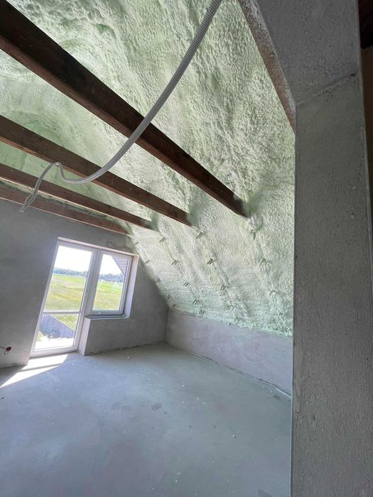 Piana PUR,Ocieplanie pianą PUR, , poddasza, pianowanie