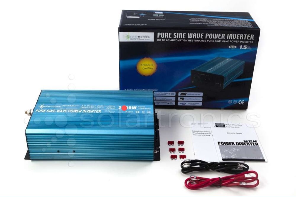 Inversor 2000W / 4000W pico Onda Pura 12V 24V Solartronics conversor