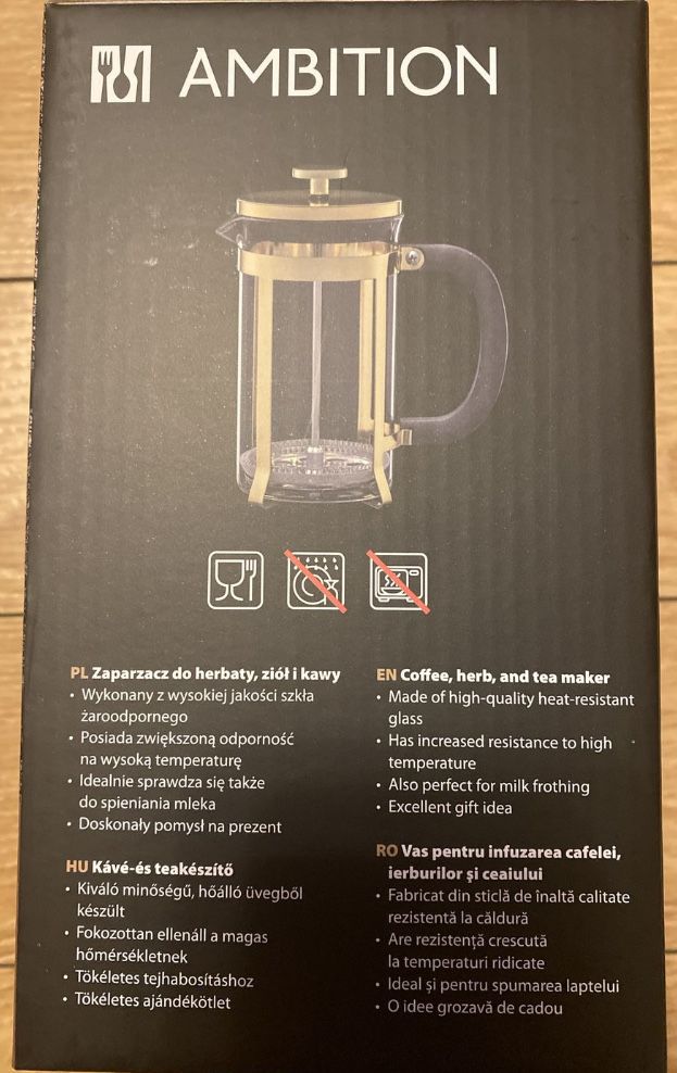 LUSSO Ambition zaparzacz 600ml złoty