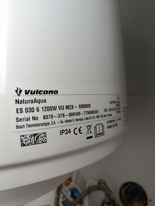 Cilindro TermoAcumulador Vulcano Bosch Novo 30L com Garantia