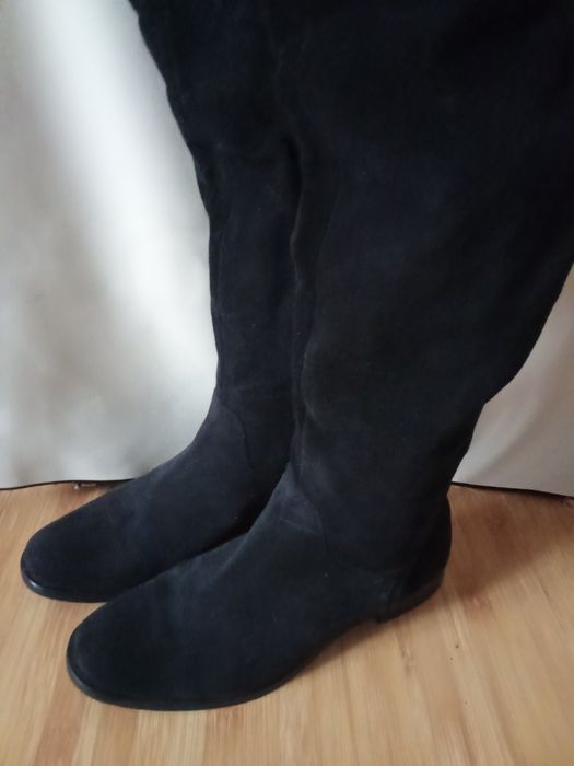 Ботфорти натуральний замш