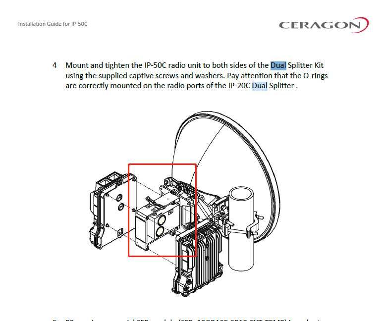 ceragon ip20c ip50c  (cambium ptp820c ptp850c) dual splitter kit, 4+0