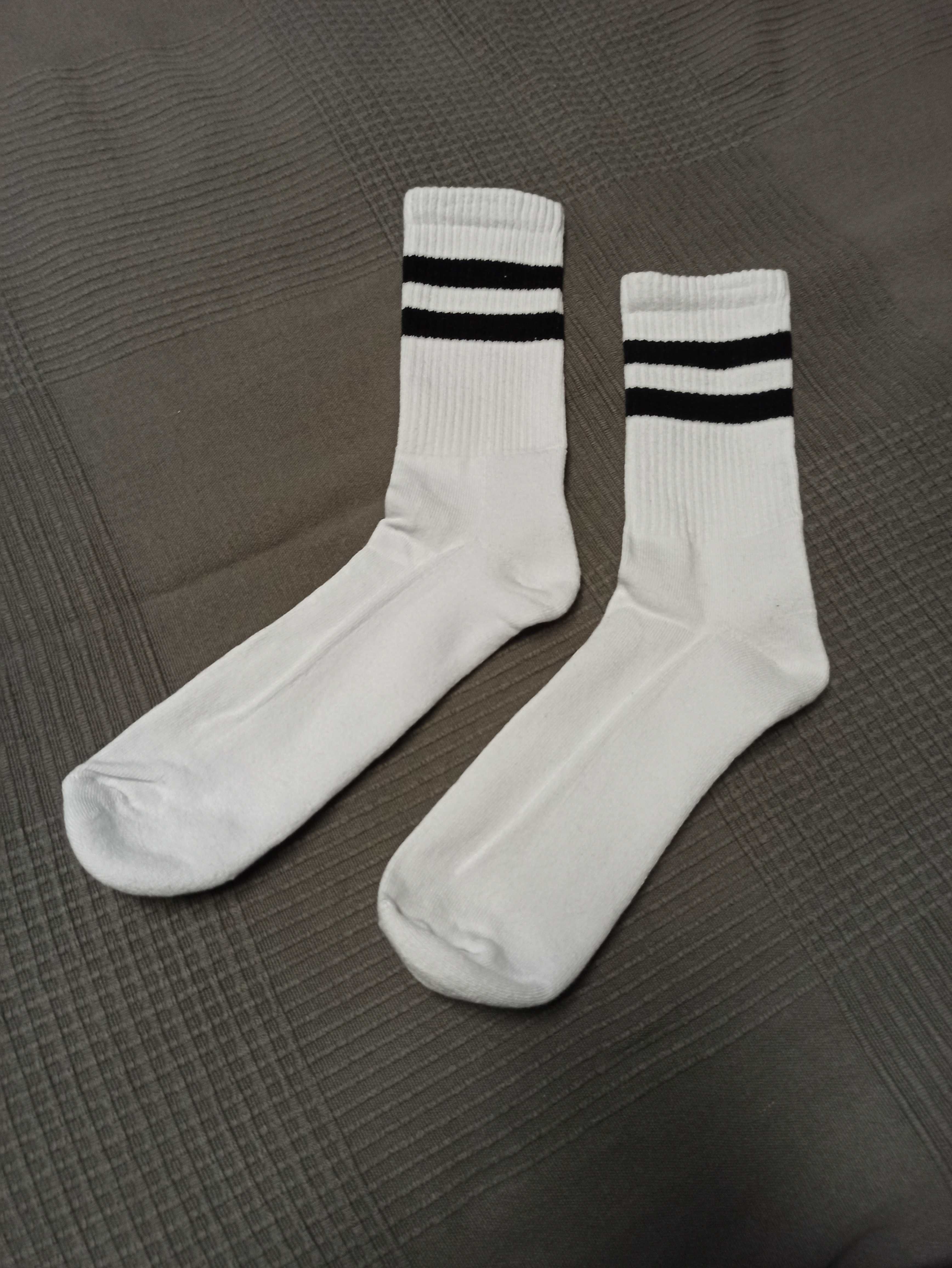 White socks białe skarpety męskie rozm 41-45 One Size socksy sport sox