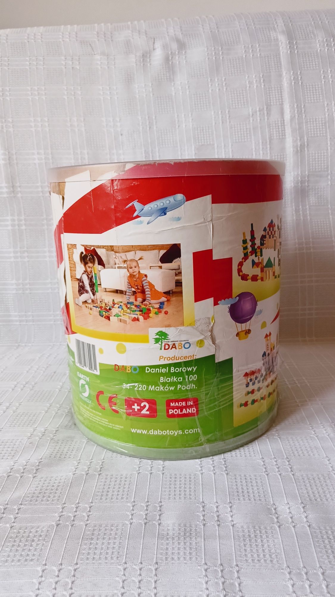 Klocki drewniane DABO, 250 sztuk, wiek 2+
