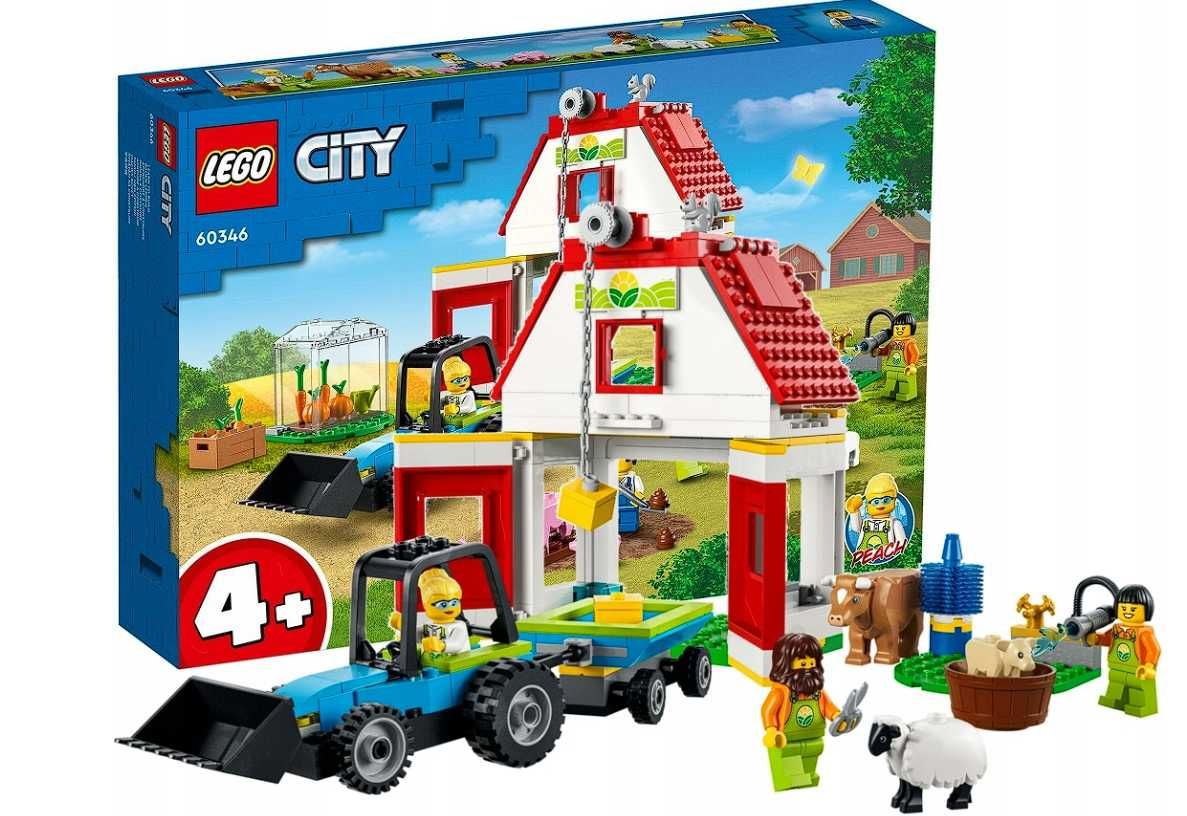 Lego city 60346 lego stodoła i zwierzęta gospodarskie