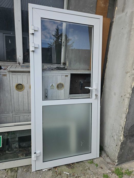 DRZWI Zewnętrzne Aluminiowe Wejściowe Przeszklone 100x210cm 2 sztuki