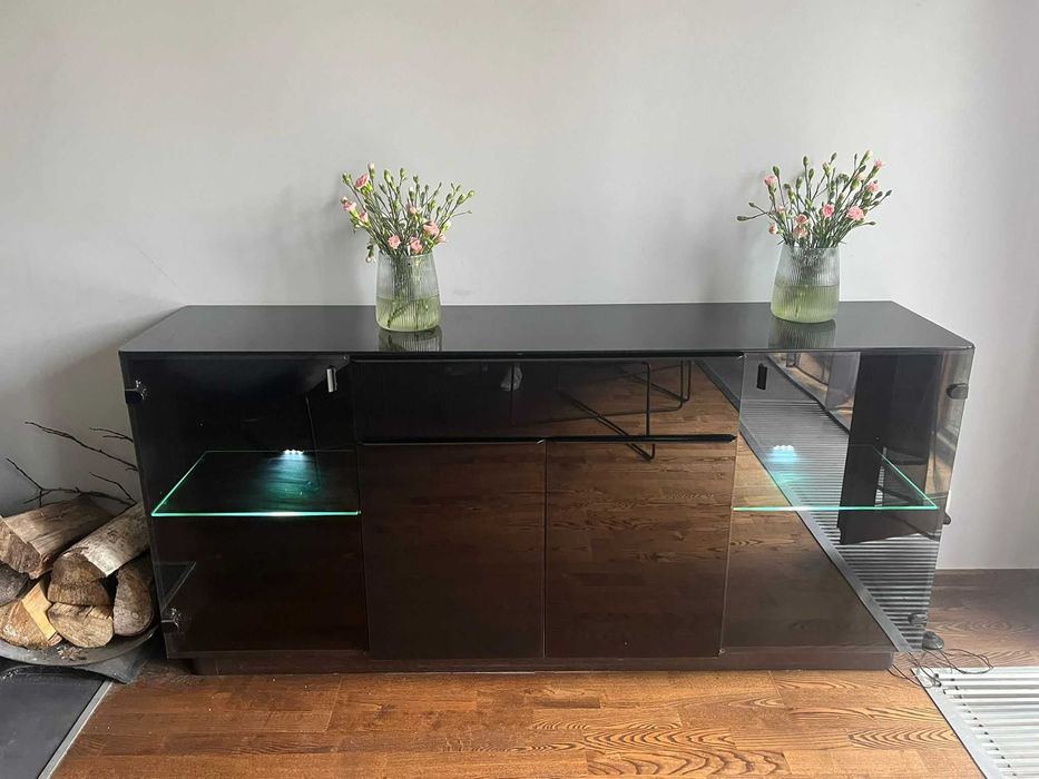 Komoda 190 cm szuflada / szafki - meble do salonu LED
