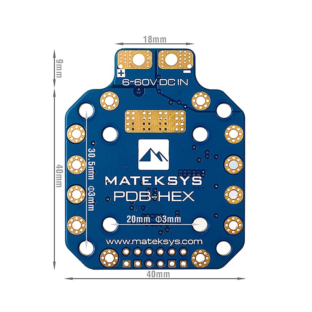 Плата распределения питания fpv Matek PDB-HEX, 12S compatible