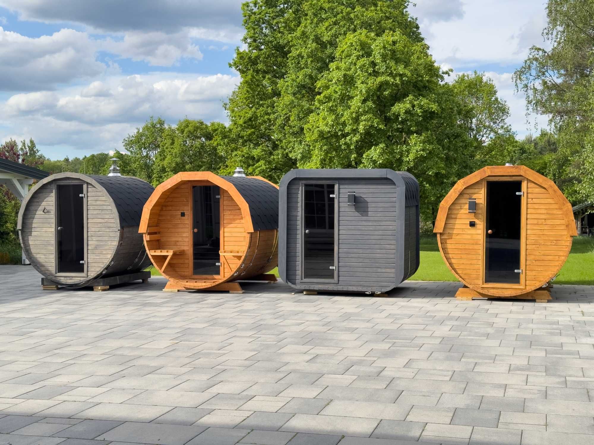 Kwadratowa sauna ogrodowa, 200cm Quadro | Dobierz piec i dodatki