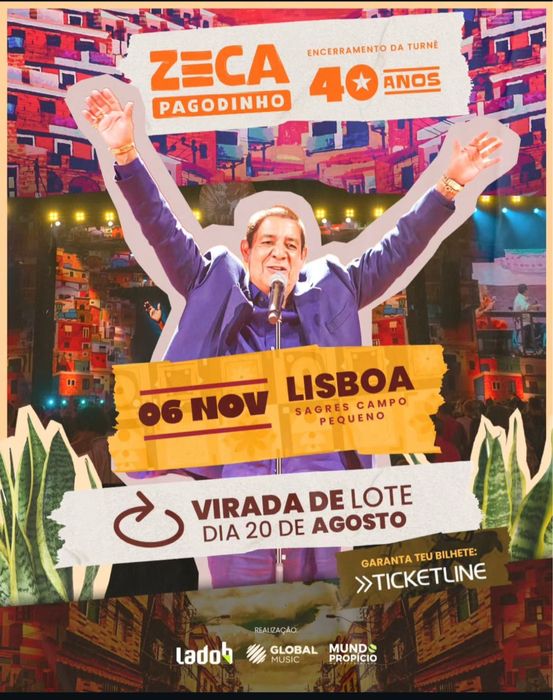 Bilhete concerto Zecapagodinho 06/11