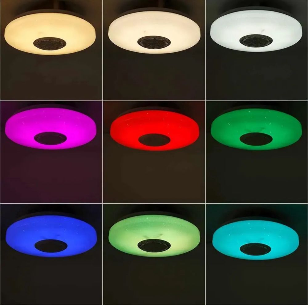 ХІТ60W Лампа с колонкой люстра с динамиком RGB в десткую кухню спальню