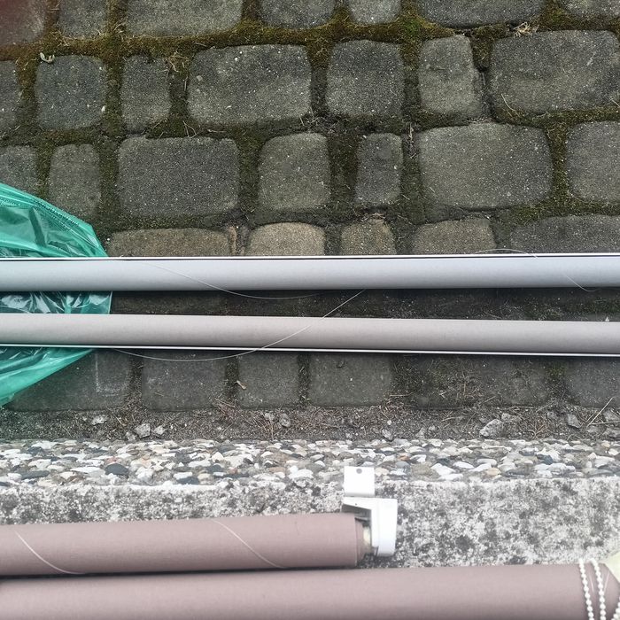 Rolety wewnętrzne materiałowe beż brąz jasny różne szerokości