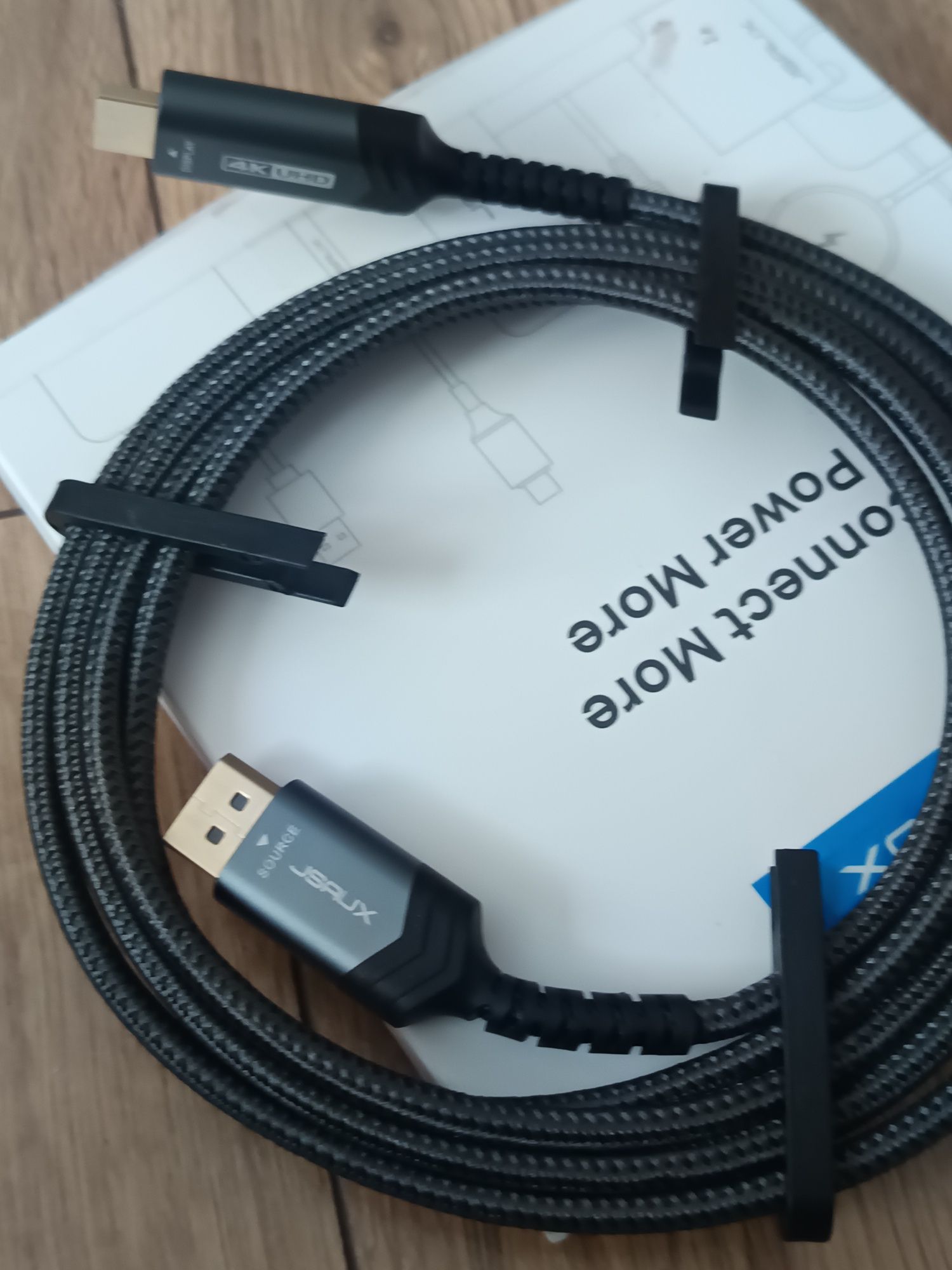 Kabel JSAUX DisplayPort do HDMI 4K o długości 2metry