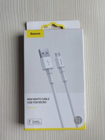 Кабель для зарядки Baseus USB to Micro ( white) 1 m
