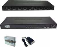 8-portowy rozdzielacz z zasilaniem HDMI Security