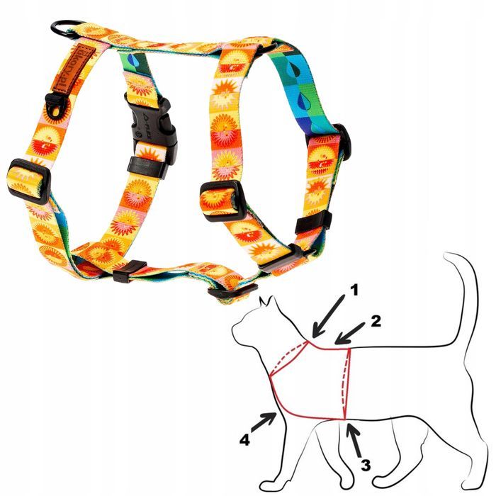 szelki guard dla kota brytyjskiego egzotycznego regulowane  kolorowe