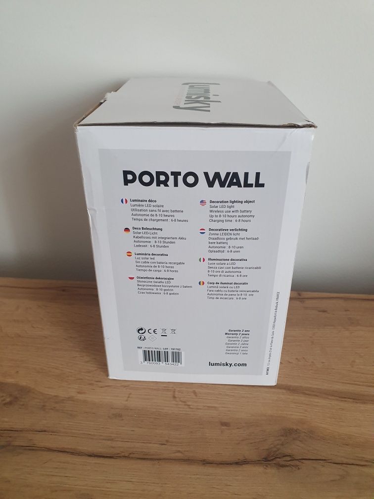 Lampa Solarna ścienna PORTO WALL Lumisky