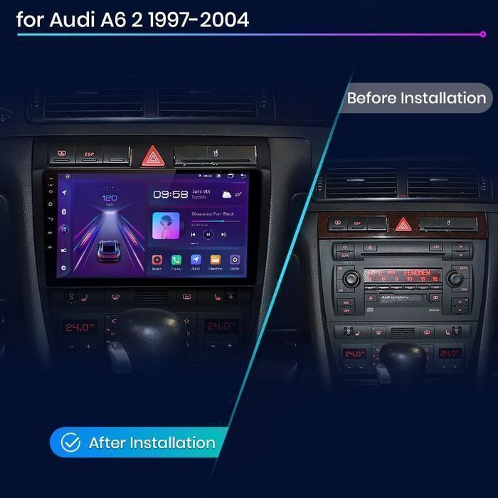 Radio nawigacja Audi A6 C5 1997- 2004 Carplay Android 8GB 256GB