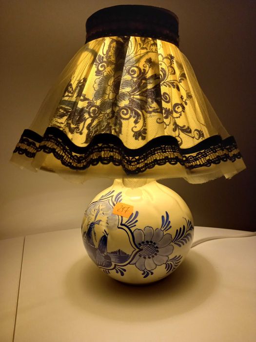 Lampa holenderska z oryginalnym abażurem