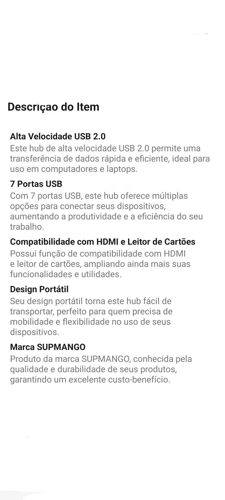 Extensão múltipla usb