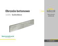 Obrzeże betonowe, krawężnik 6x20x100cm SEMMELROCK - szare