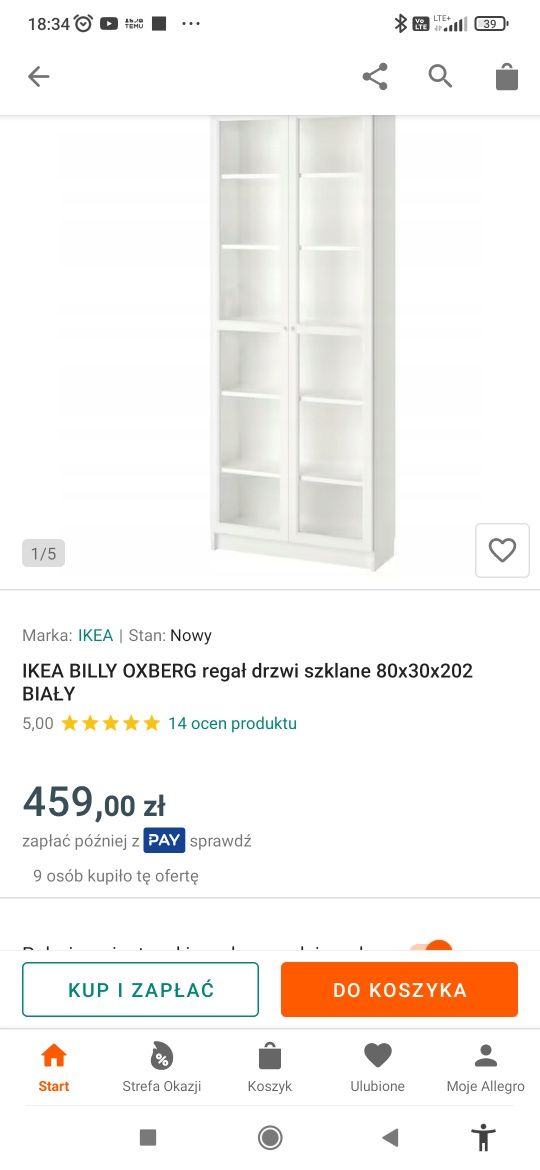 Białe regał z Ikea
