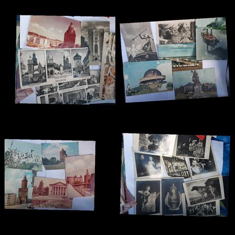Stare pocztówki zestaw pocztówki miast krajobrazów zamki