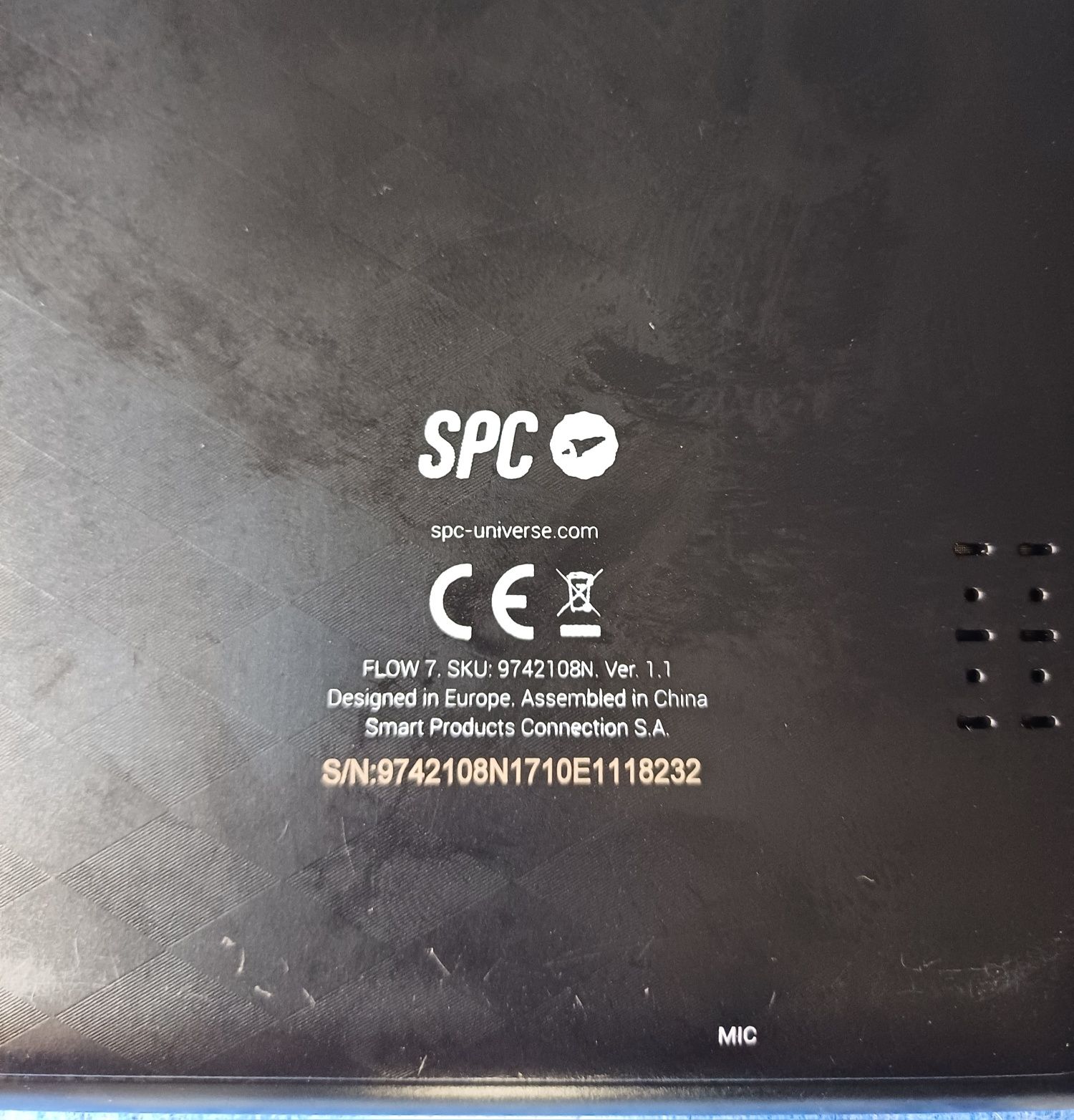 Tablet SPC Flow IPS 1GB/8GB 7'' Preto