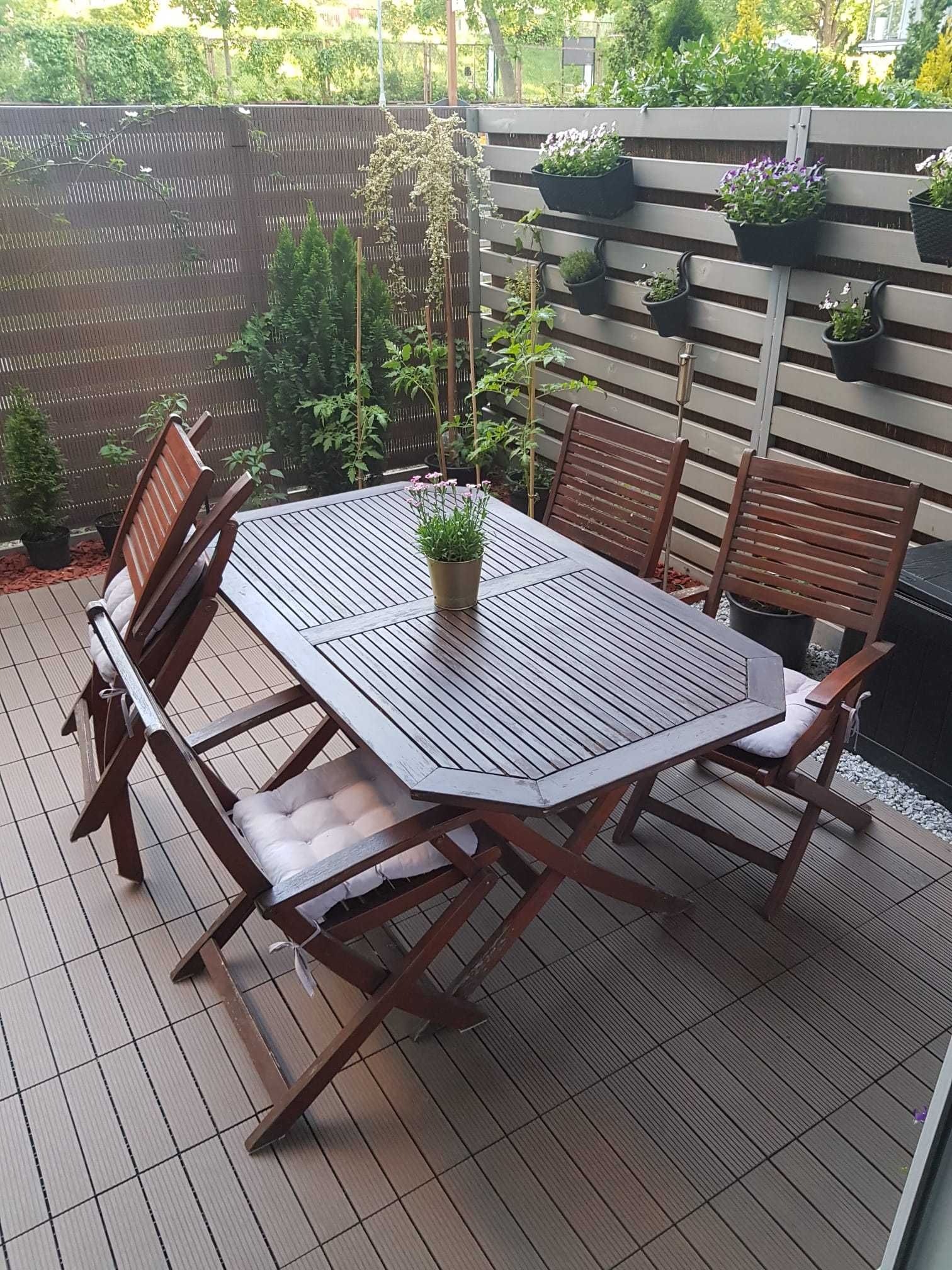 Meble ogrodowe stół + 4 krzesła