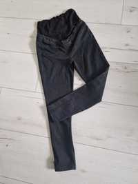 Czarne spodnie jeansowe ciążowe 38 rurki