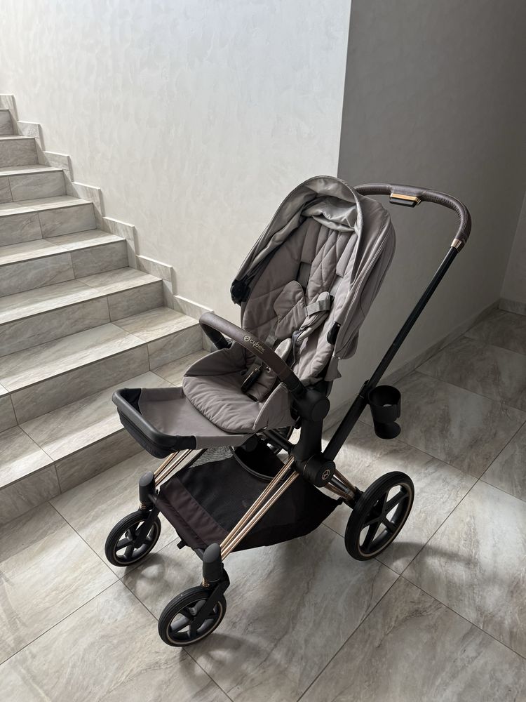 Візочок Cybex Priam Grey шасі Rosegold+ зимовий конверт