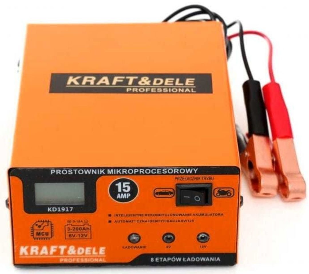 Prostownik automatyczny 15A mikroprocesorowy 6V / 12V