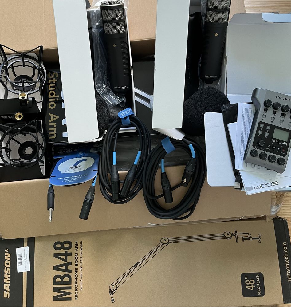 RODE Procaster - Mikrofon dynamiczny szt2 i niezbedne wyposazenie