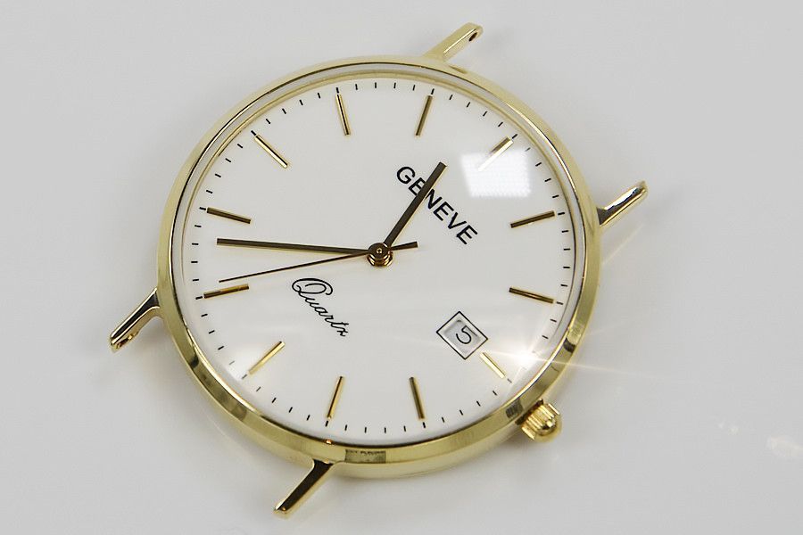 Złoty zegarek męski 14k Geneve biała tarcza mw006ydw&mbw004y Gdańsk