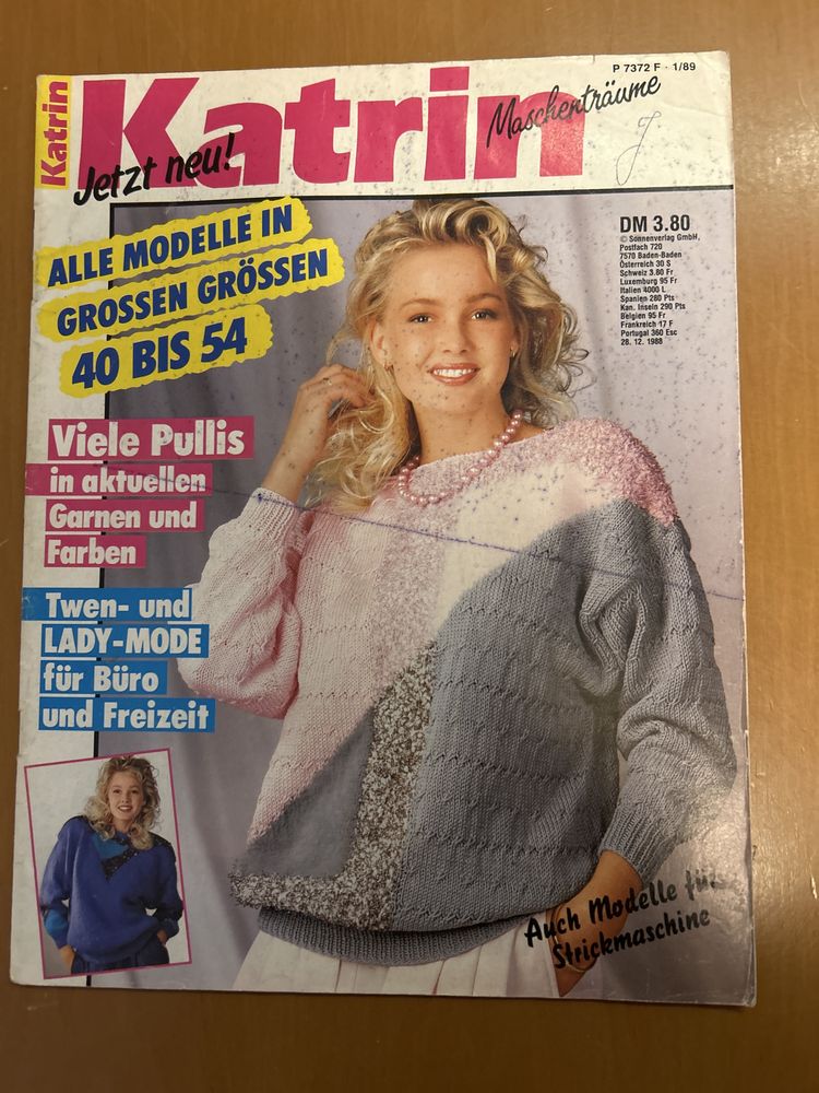 Katrin robótki na drutach 2 numery z 1988 i 1989 roku