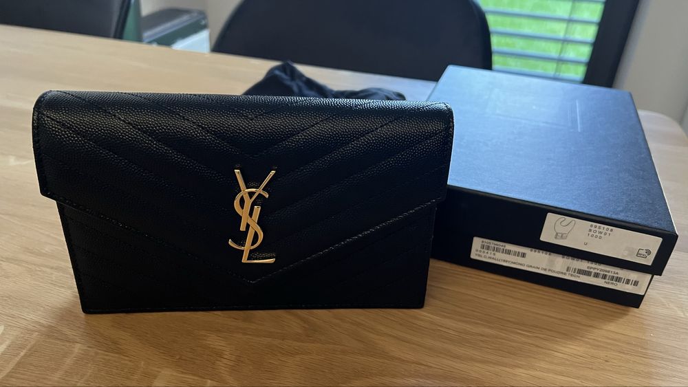 YSL Saint Laurent Nowa Torebka Czarna