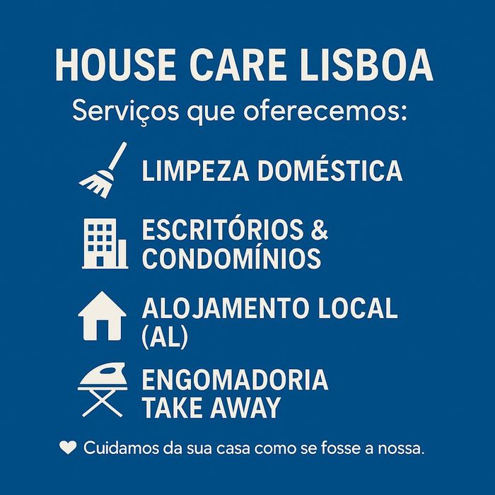 Serviços de limpeza e engomadoria– Lisboa