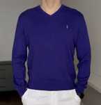 Пуловер шерсть  Polo Ralph Lauren фиолетовый цвет кофта