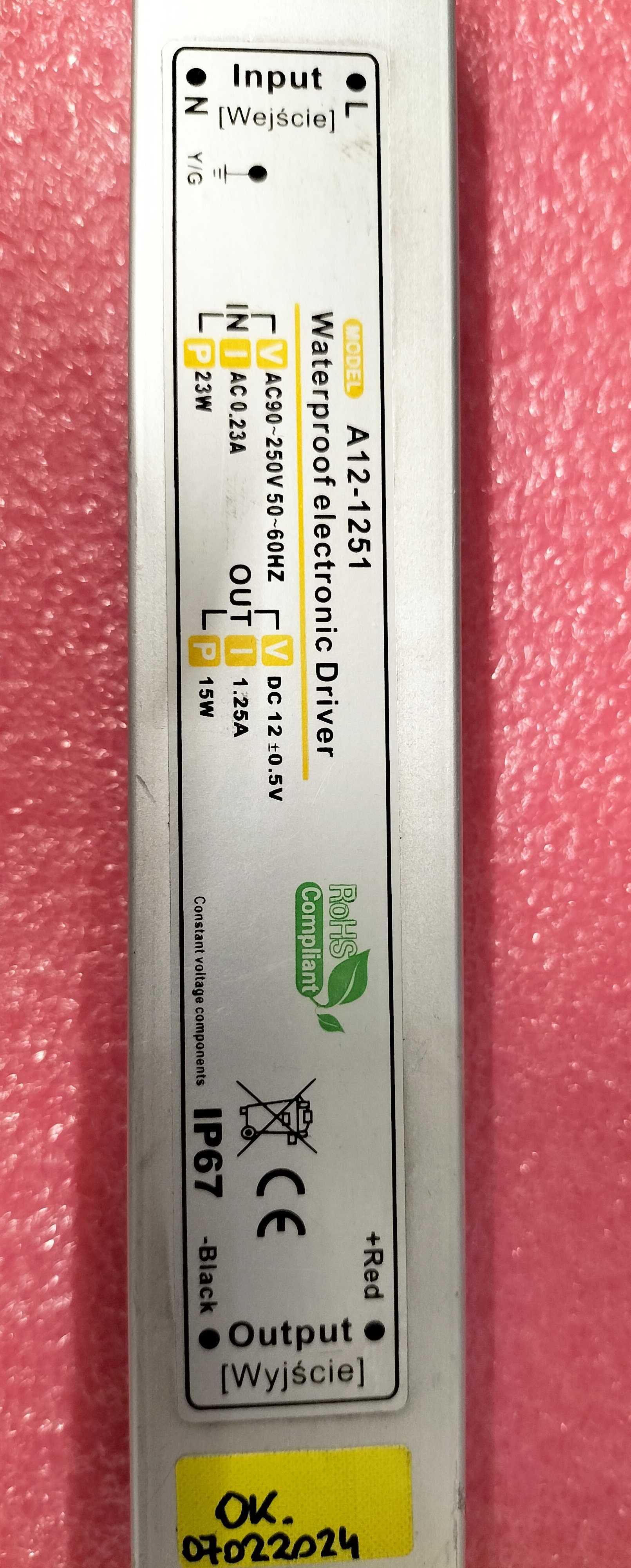 Transformator z 230V na 12V wododporny