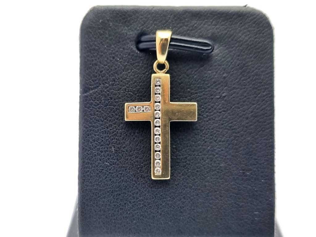Klasyczna złota zawieszka krzyżyk 333 1,07g