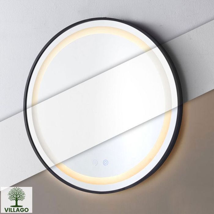 NOWE Lustro łazienkowe LED 60 cm okrągłe z anti-fog Villago Home