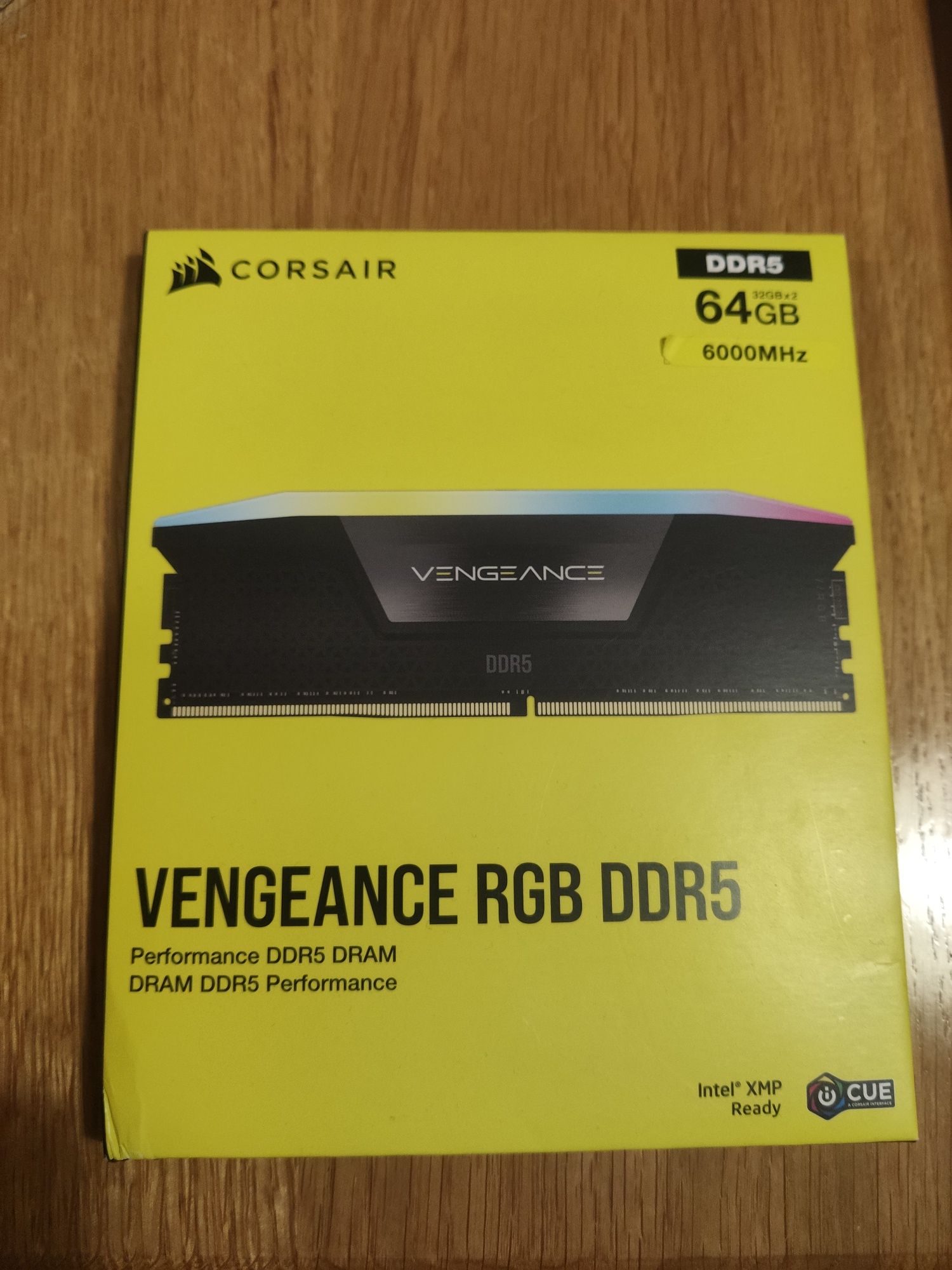 Corsair 64 GB (2x32GB) DDR5 6000 MHz Vengeance RGB(CMH64GX5M2B6000C30)